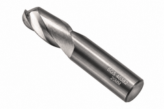 Kyocera SGS 40382 20mm 2 Flute Bright Uncoated Stub Carbide Ball Nose End Mill - Twin Eagle Imports