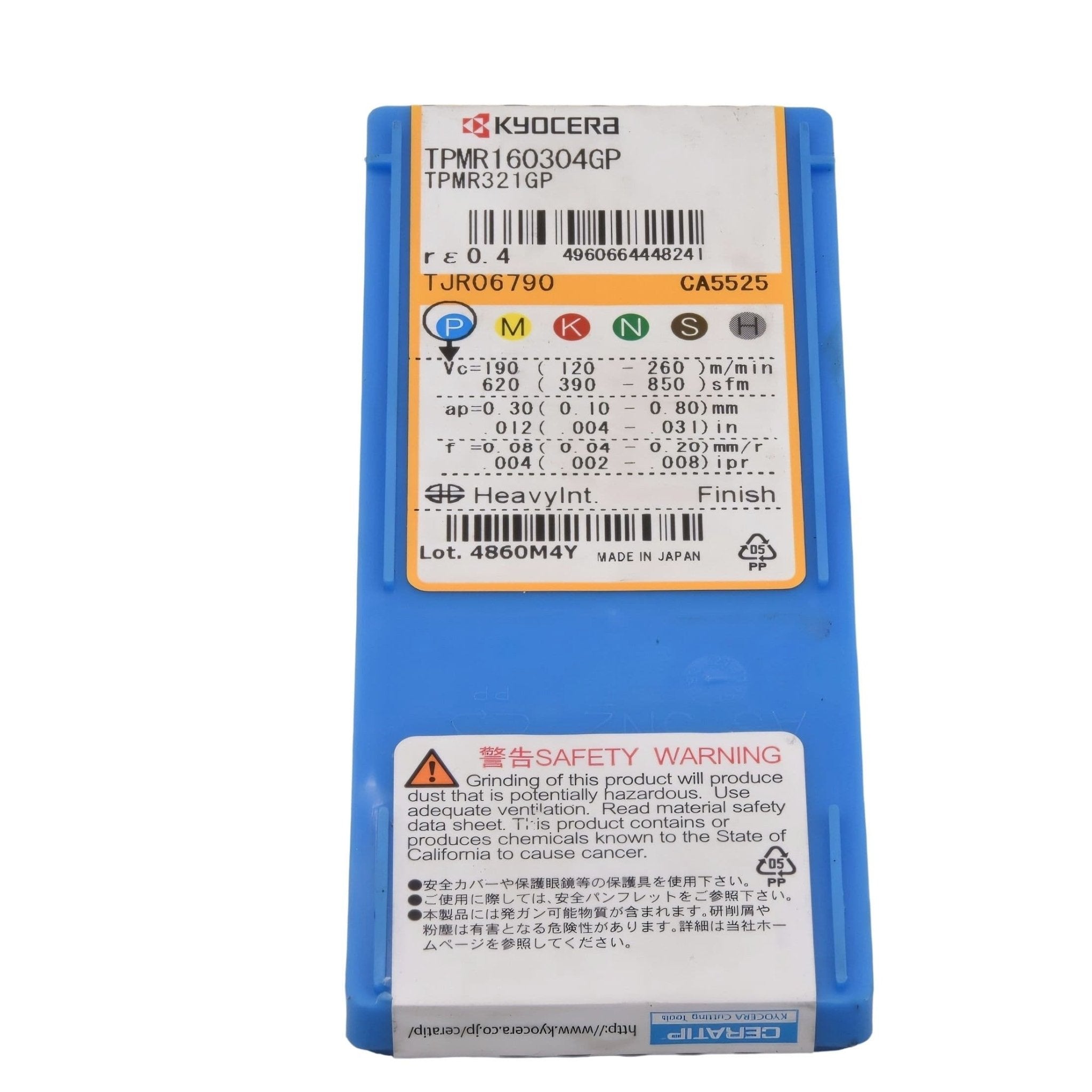 Kyocera TPMR160304GP CA5525 – Turning Insert (Positive Type, Steel Machining, Finishing Chipbreaker) - Twin Eagle Imports