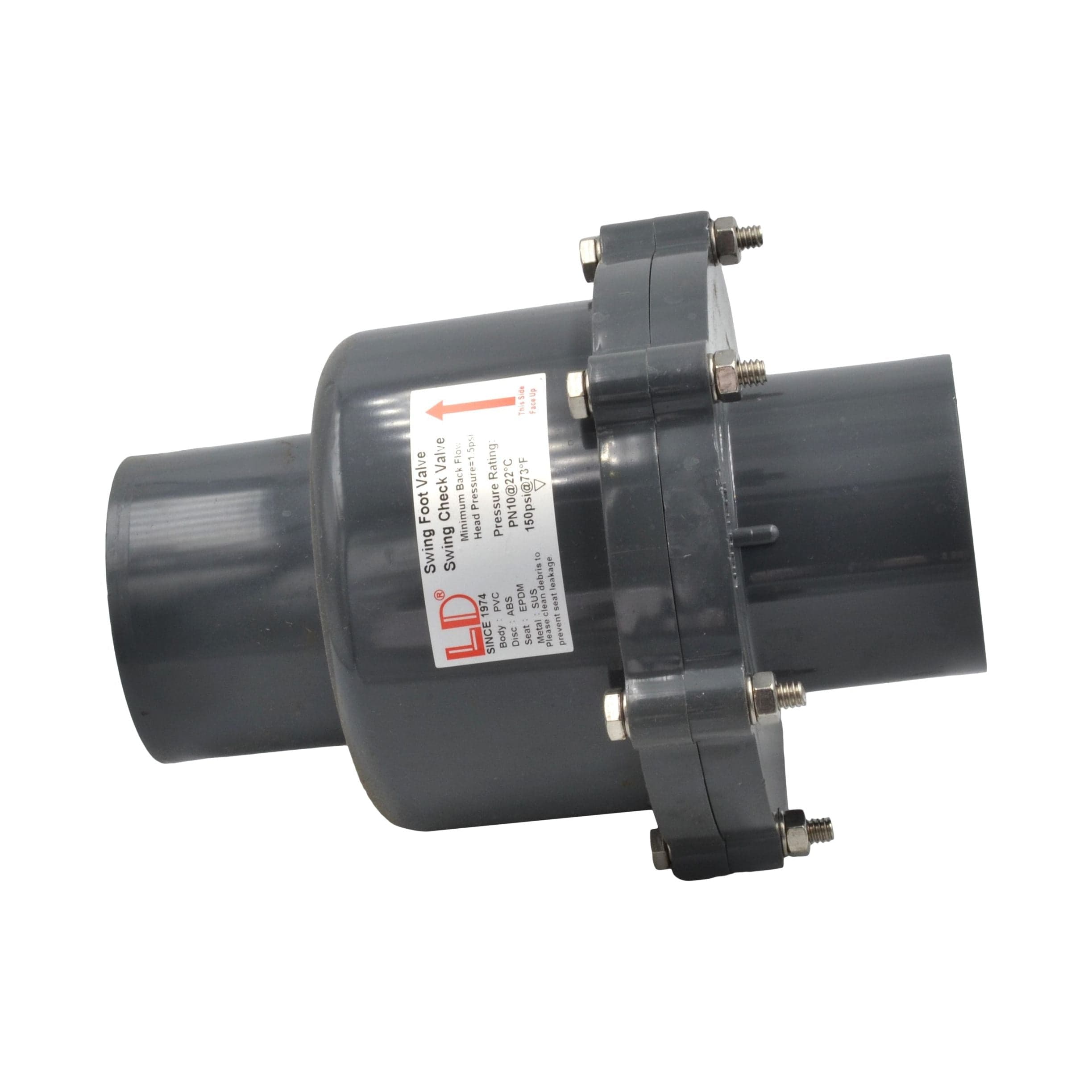 LD Valve Ball Valve 50MM / 2" Large PVC  Swing Check Valve 150 PSI F/F BSPT Thread