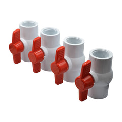 LD Valve Ball Valve x4 PVC Pipe Female/Female 1 1/4" NPT Thread Ball Valve