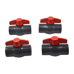 LD Valve Ball Valve x4 PVC Pipe Female/Female 1" Slip Join Ball Valve