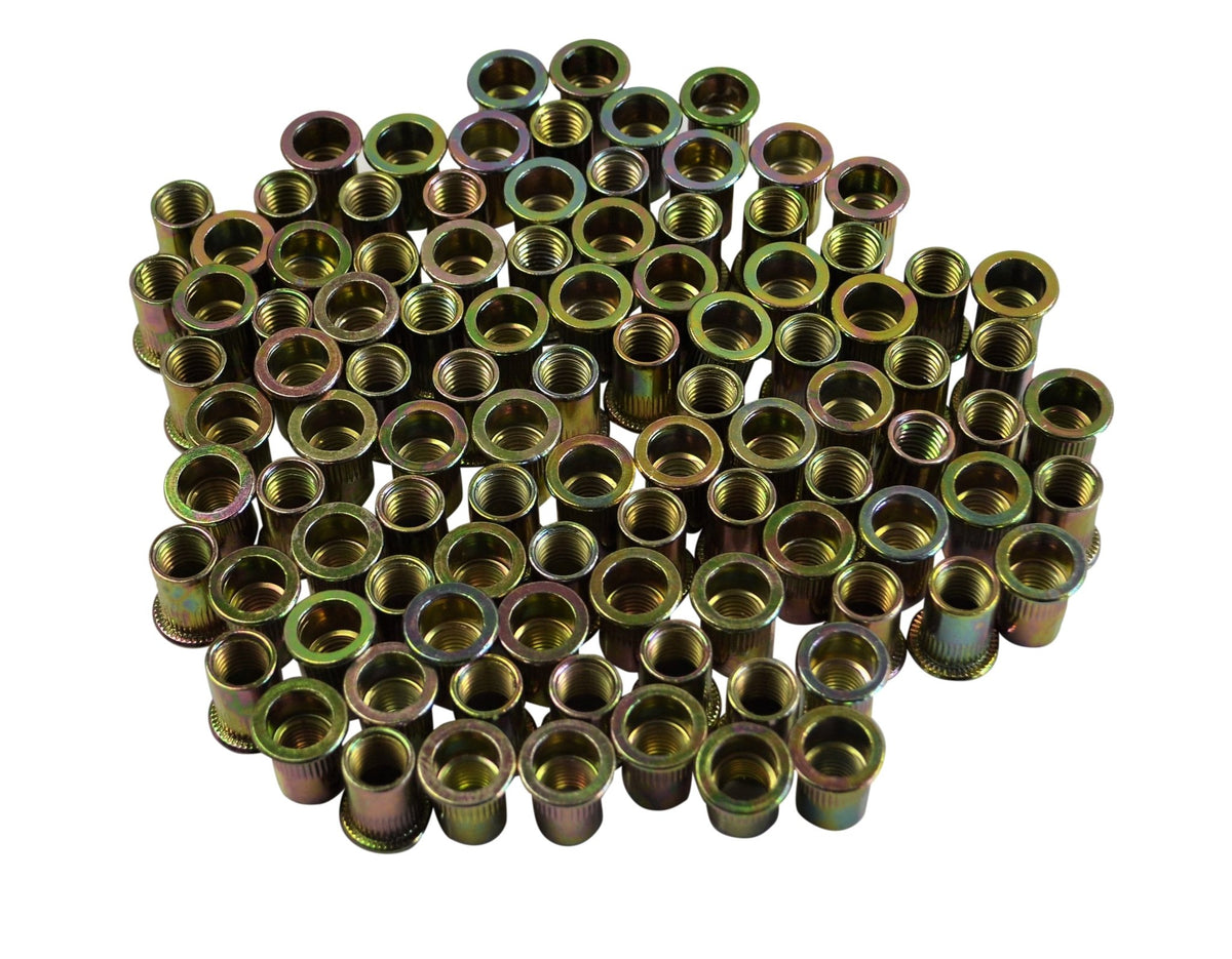 M10 Metric Zinc Plated Steel Nutserts Rivet Nuts Bulk Pack of 50 - Twin Eagle Imports