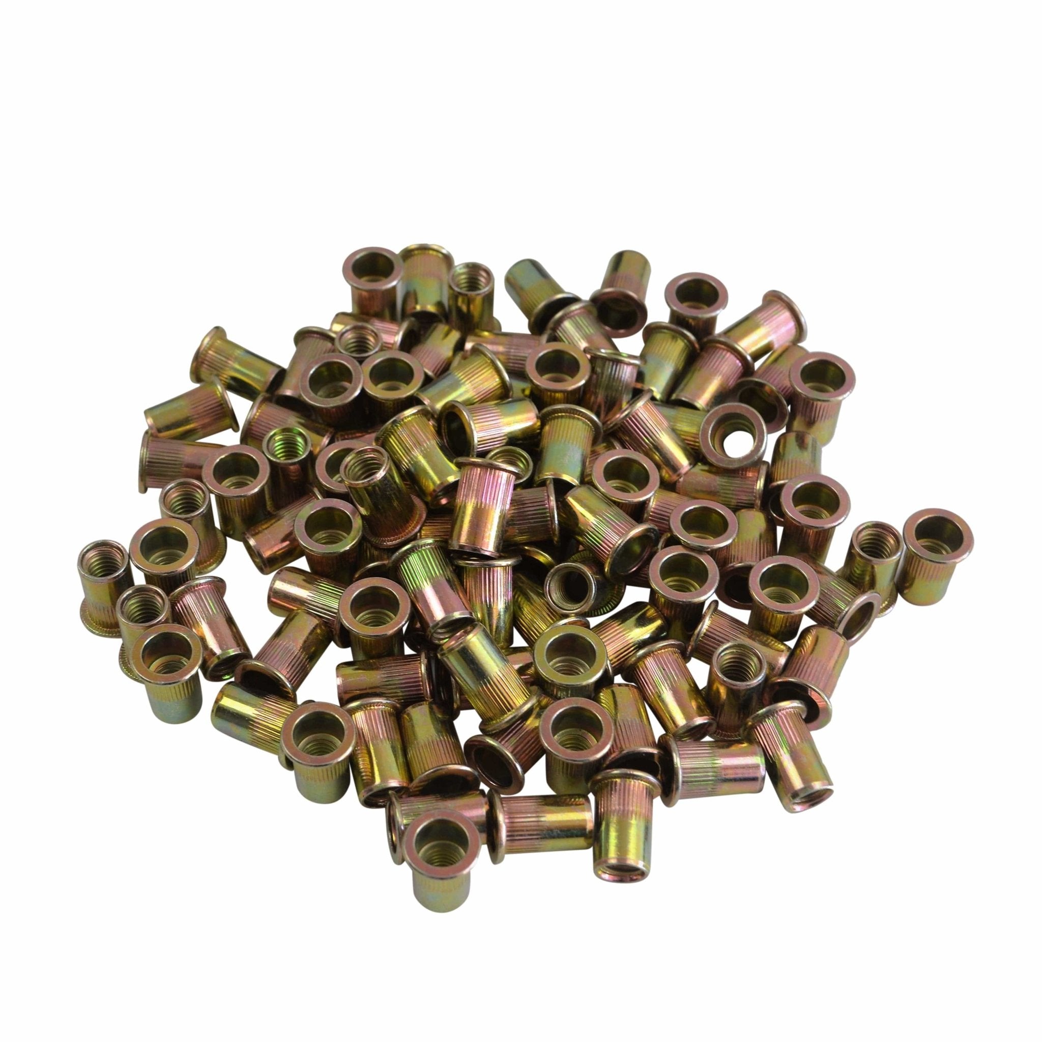 M4 Metric Zinc Plated Steel Nutserts Rivet Nuts Bulk Pack of 200 - Twin Eagle Imports