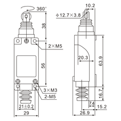 ME-8112 Cross Roller Plunger Momentary Limit Switch - Twin Eagle Imports