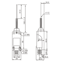 ME-8169 Momentary Flexible Spring Arm Actuator Limit Switch - Twin Eagle Imports