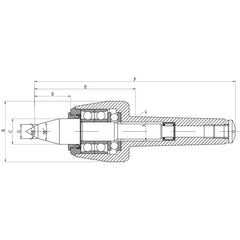 Morse Taper 3 Extended Nose Precision High Speed Live Centre - Twin Eagle Imports