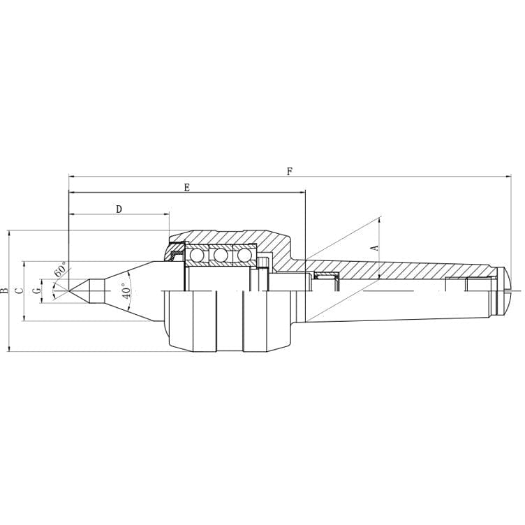 Morse Taper 4 Extended Nose Precision CNC High Speed Live Centre - Twin Eagle Imports
