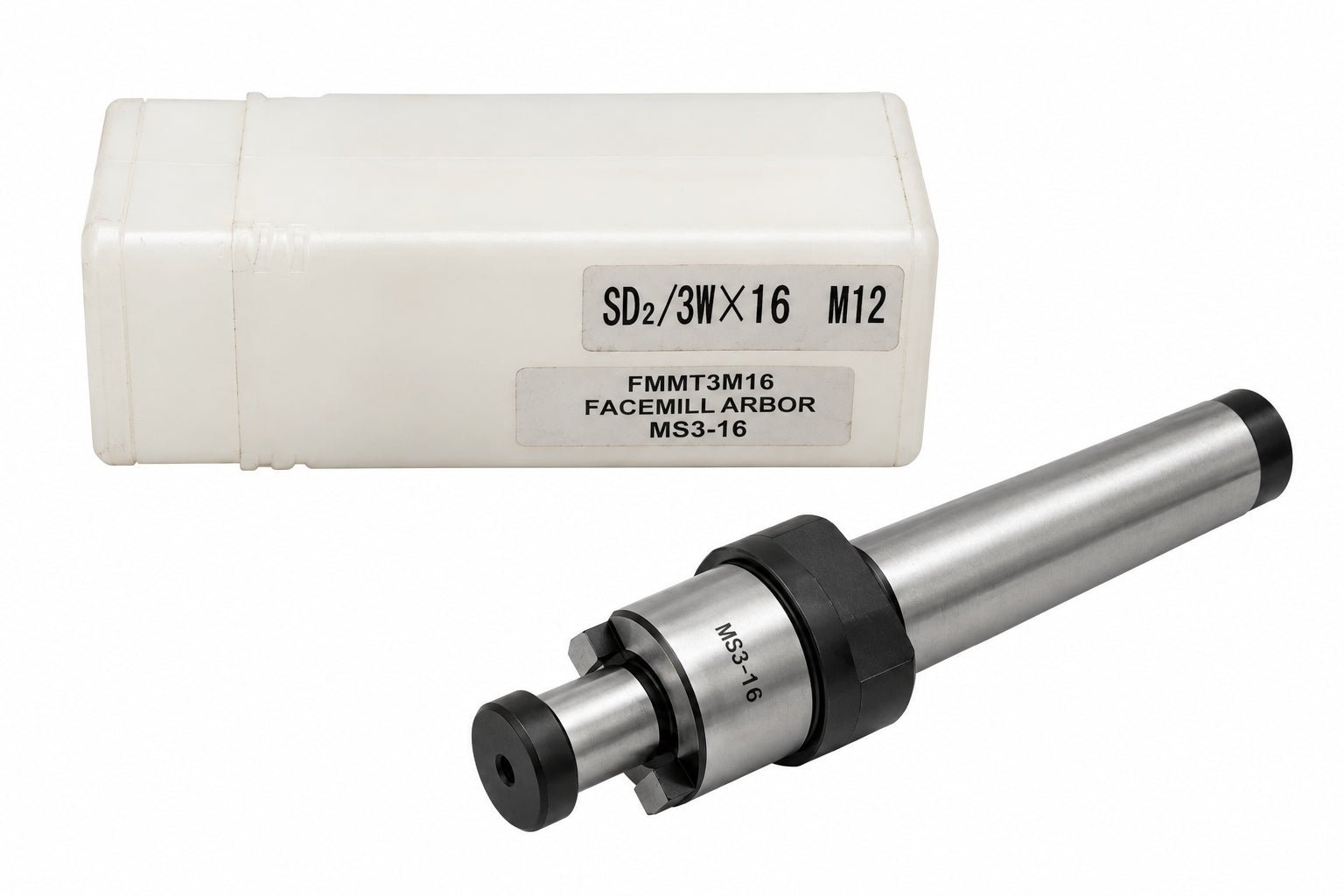 MT3 Face Mill Arbor 16mm Pilot Diameter - M12 Drawbar Thread - Twin Eagle Imports