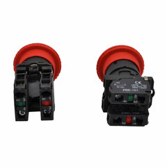 Mushroom head pushbutton Emergency Stop NC NO Switch Electrical 12V 24V TB5-AS545 - Twin Eagle Imports