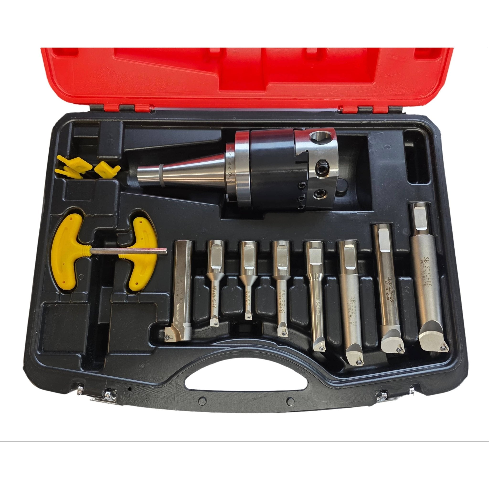 NBH2084 Fine Boring Head Set – NT40 with 8pc 20mm Boring Bars - Twin Eagle Imports