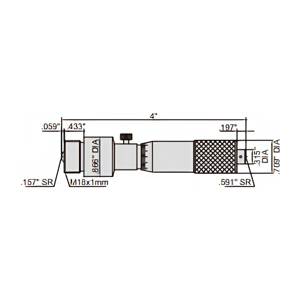 Insize Tubular Inside Micrometer 4-36" Range Series 3225-36