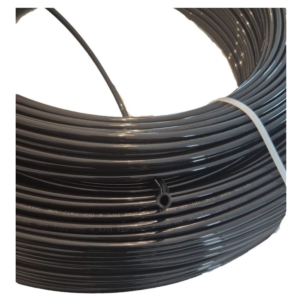 Nylon Air Line Hose Tube 1/4'', One Layer 100m length Black - Twin Eagle Imports