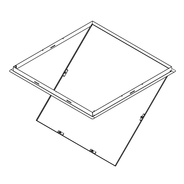 Pack of 4 Ductsure Access Panel White Powder Coated 14"x14" (355x355mm) - Twin Eagle Imports