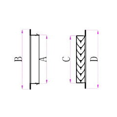 Pack of 4 Ductsure Door Relief Vent Grille Aluminium DG-A 300200 - Twin Eagle Imports