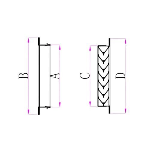 Pack of 4 Ductsure Door Relief Vent Grille Aluminium DG-A 300200 - Twin Eagle Imports