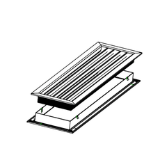 Pack of 4 Ductsure Door Relief Vent Grille Aluminium DG-A 400150 - Twin Eagle Imports