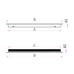 Pack of 4 Ductsure Door Relief Vent Grille Aluminium DG-A 600450 - Twin Eagle Imports