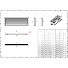 Pack of 4 Ductsure Door Relief Vent Grille Aluminium DG-A 600450 - Twin Eagle Imports
