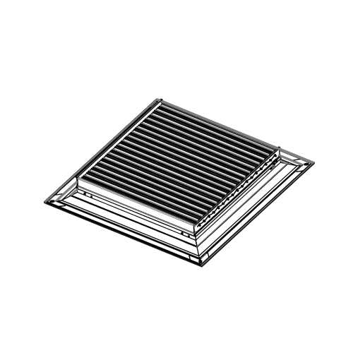 Pack of 6 Ductsure White Aluminium Vent Grille Square Slat (295x295mm) - Twin Eagle Imports