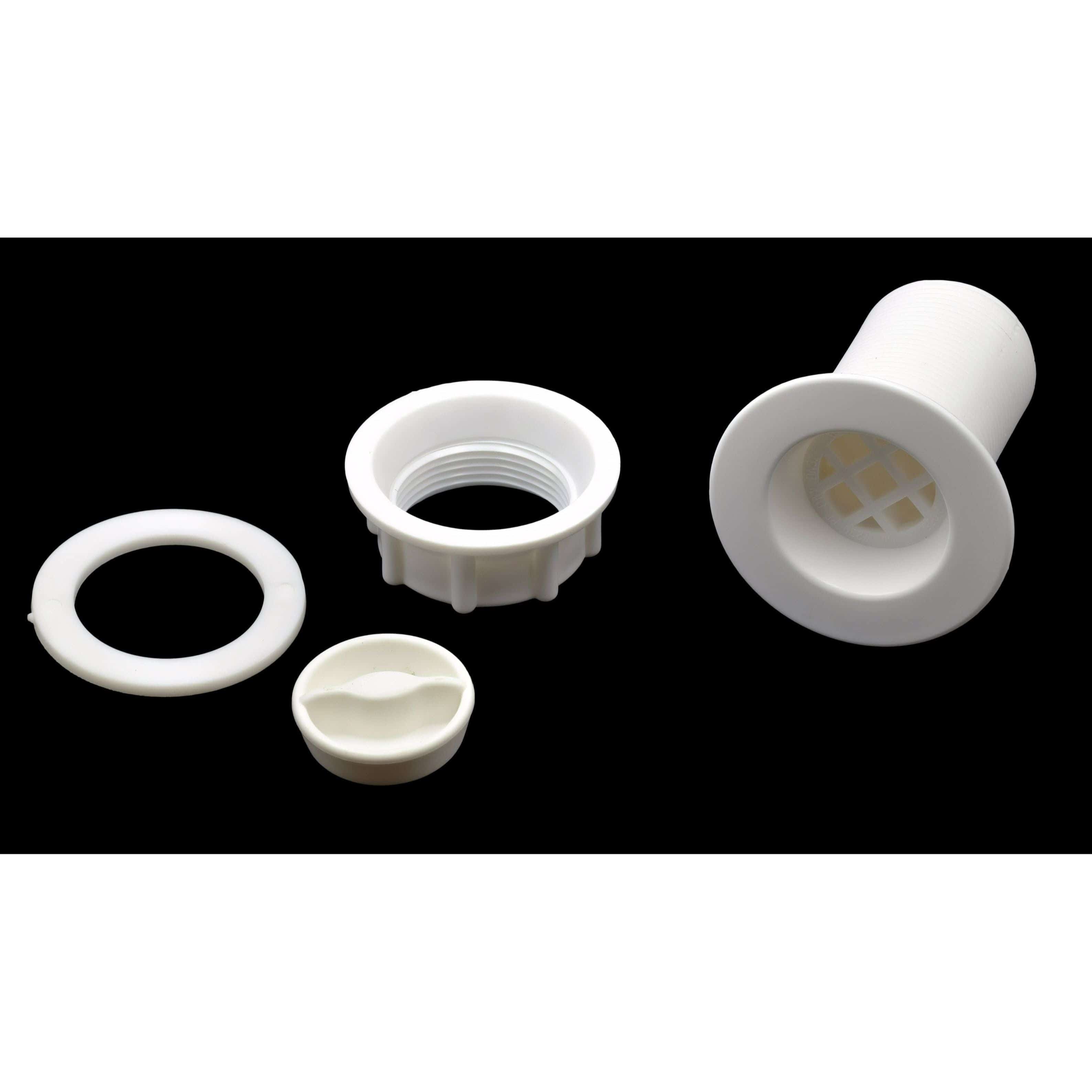 Plastec Drain Waste Extended 32mm White Plastic Body Plug and Waste Unit