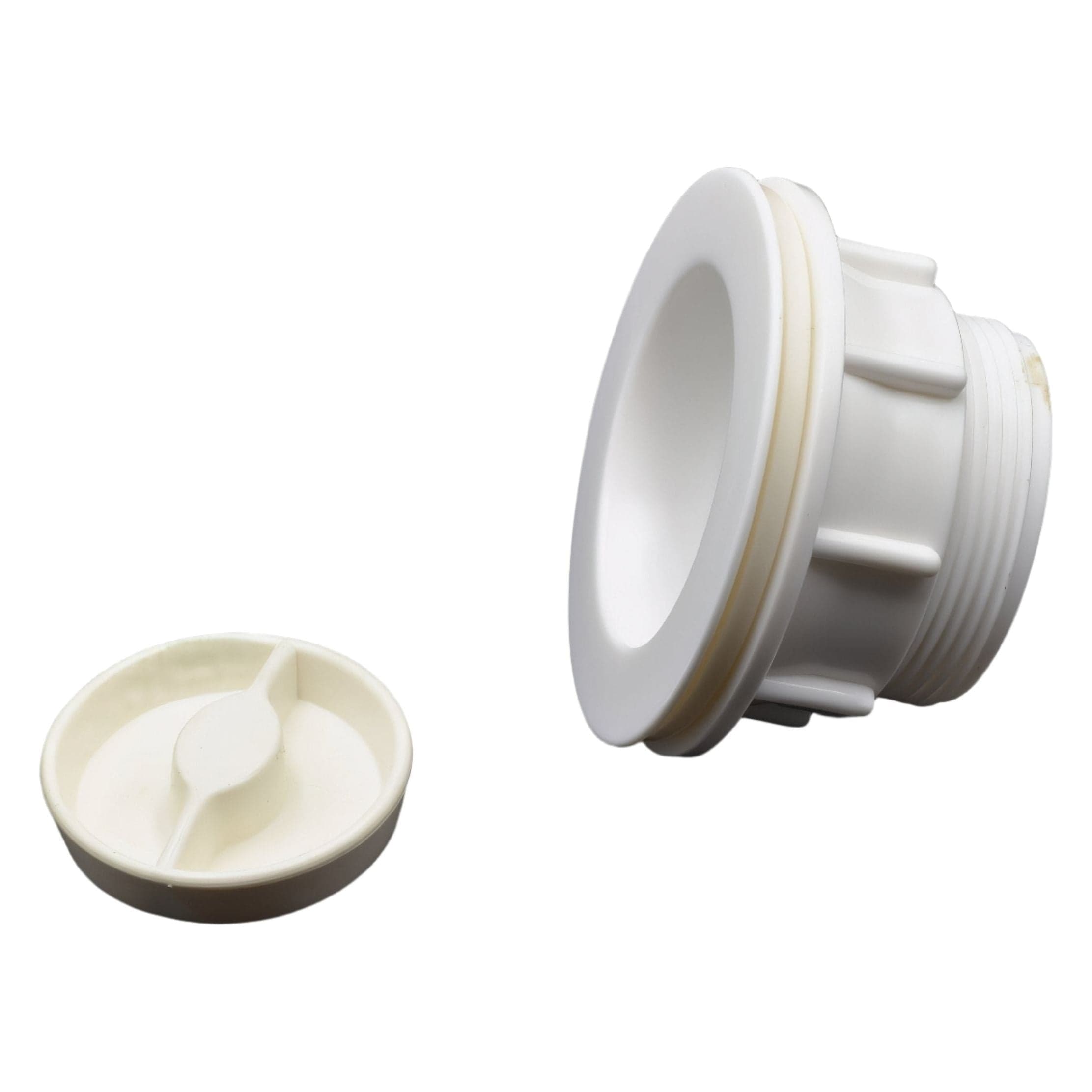 Plastec Drain Waste Standard 50mm White Plastic Body Plug and Waste Unit