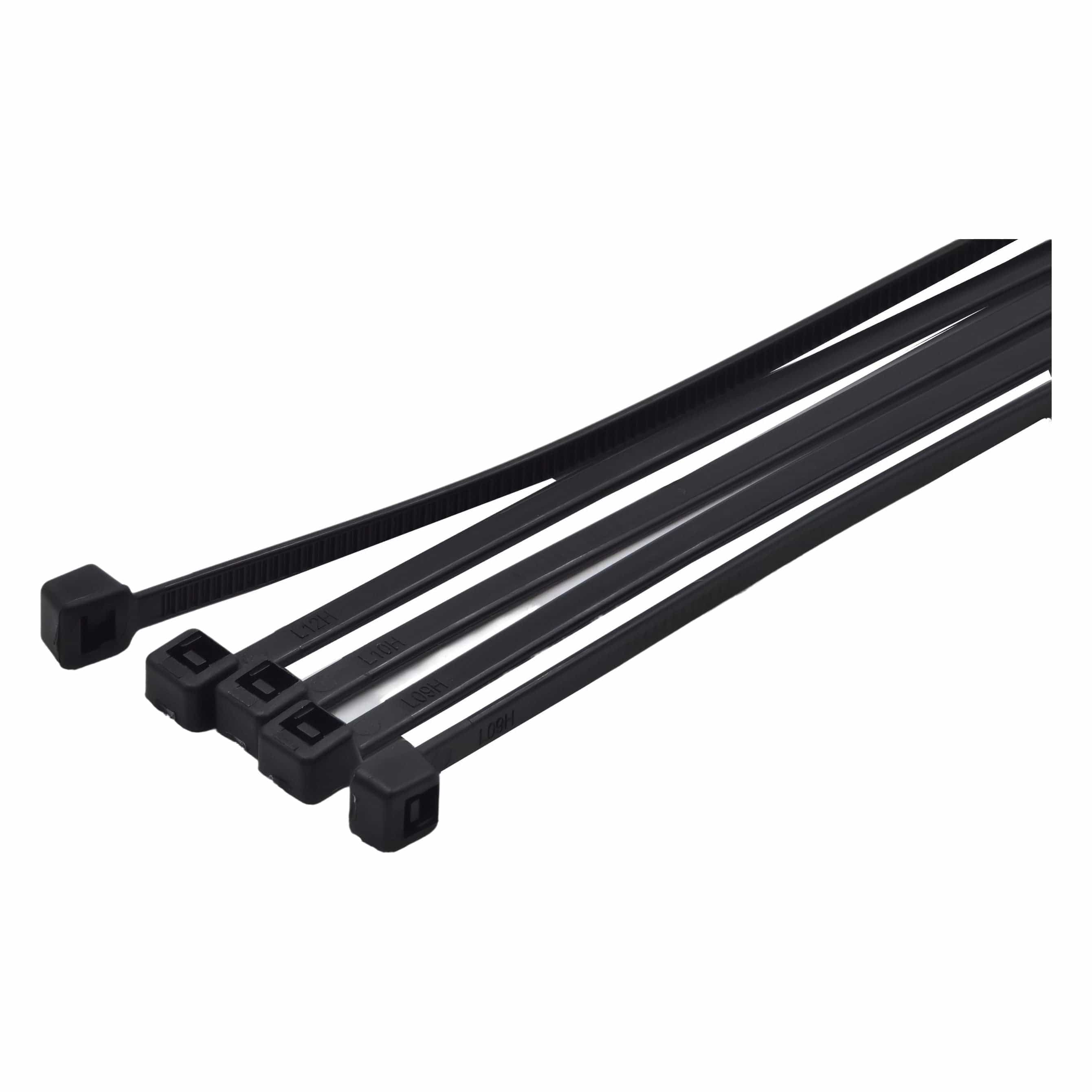 Raptor Cable Tie RAPTOR Black 150mm x 3.6mm Medium Duty Cable Ties, 100 Pack