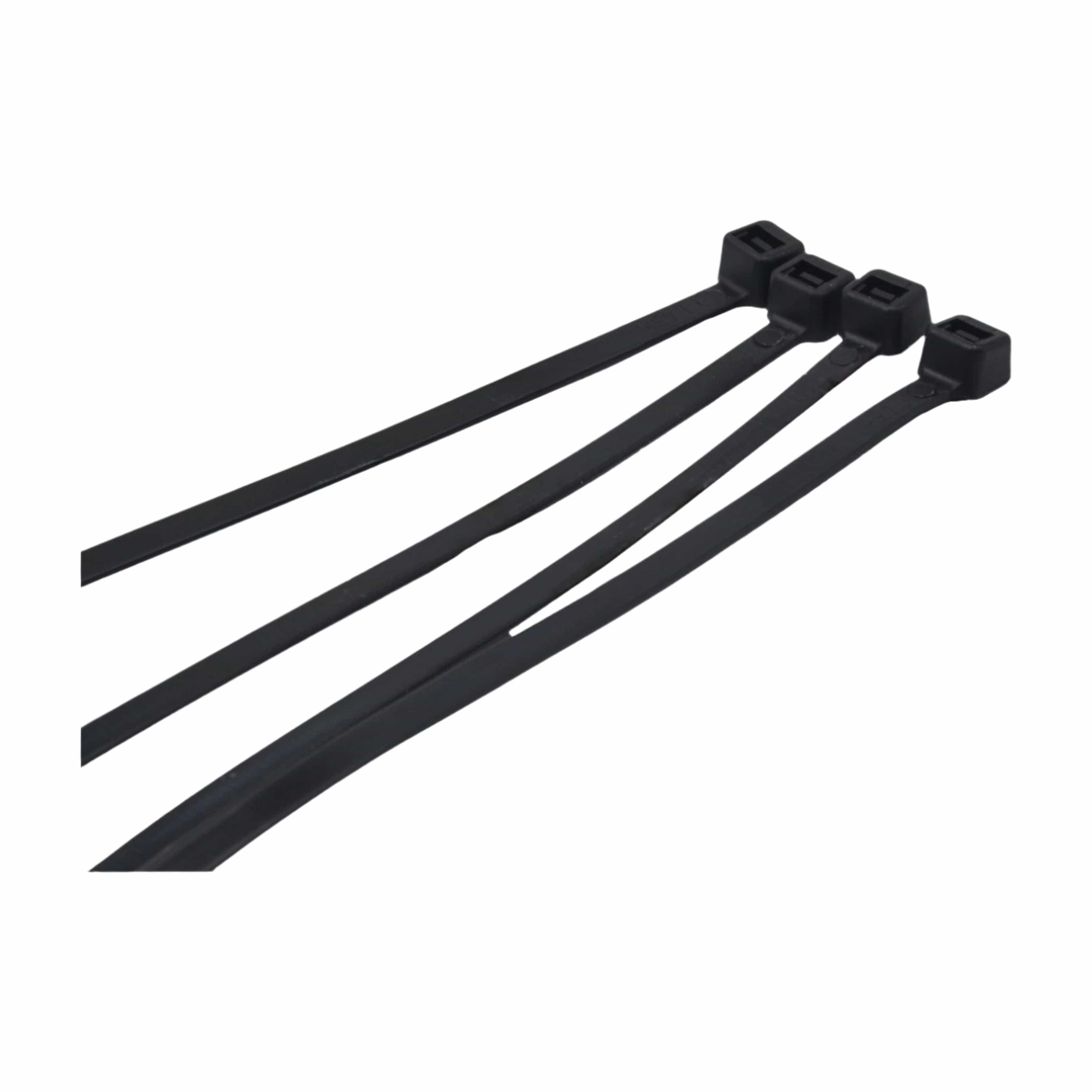 Raptor Cable Tie RAPTOR Black 200mm x 4.8mm Medium Duty Cable Ties, 20 Pack