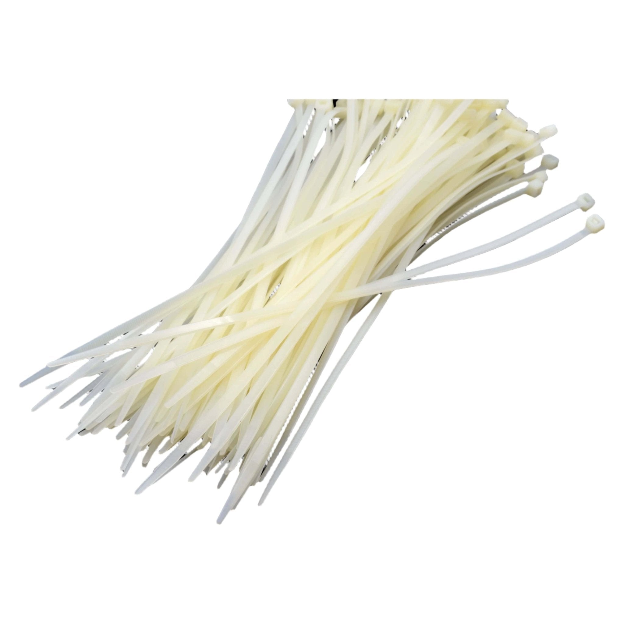 RAPTOR White 300mm x 4.8mm Medium Duty Cable Ties, 100 Pack - Twin Eagle Imports