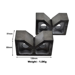 Premium 5" Cast Iron V Block Set for Precision Milling