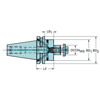 SANDVIK ACCESSORIES Sandvik BT50-SM22-100 – Shell Mill Holder (Ø22 mm Bore, BT50 Taper)