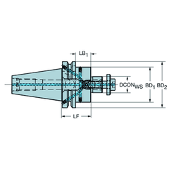 SANDVIK AUSTRALIA PTY LTD ACCESSORIES Sandvik BT50-SM27-160 – Shell Mill Holder (Ø27 mm Bore, BT50 Taper)