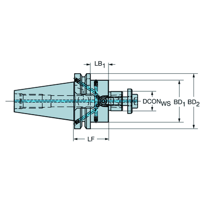 Sandvik BT50-SM22-100 – Shell Mill Holder (Ø22 mm Bore, BT50 Taper) - Twin Eagle Imports