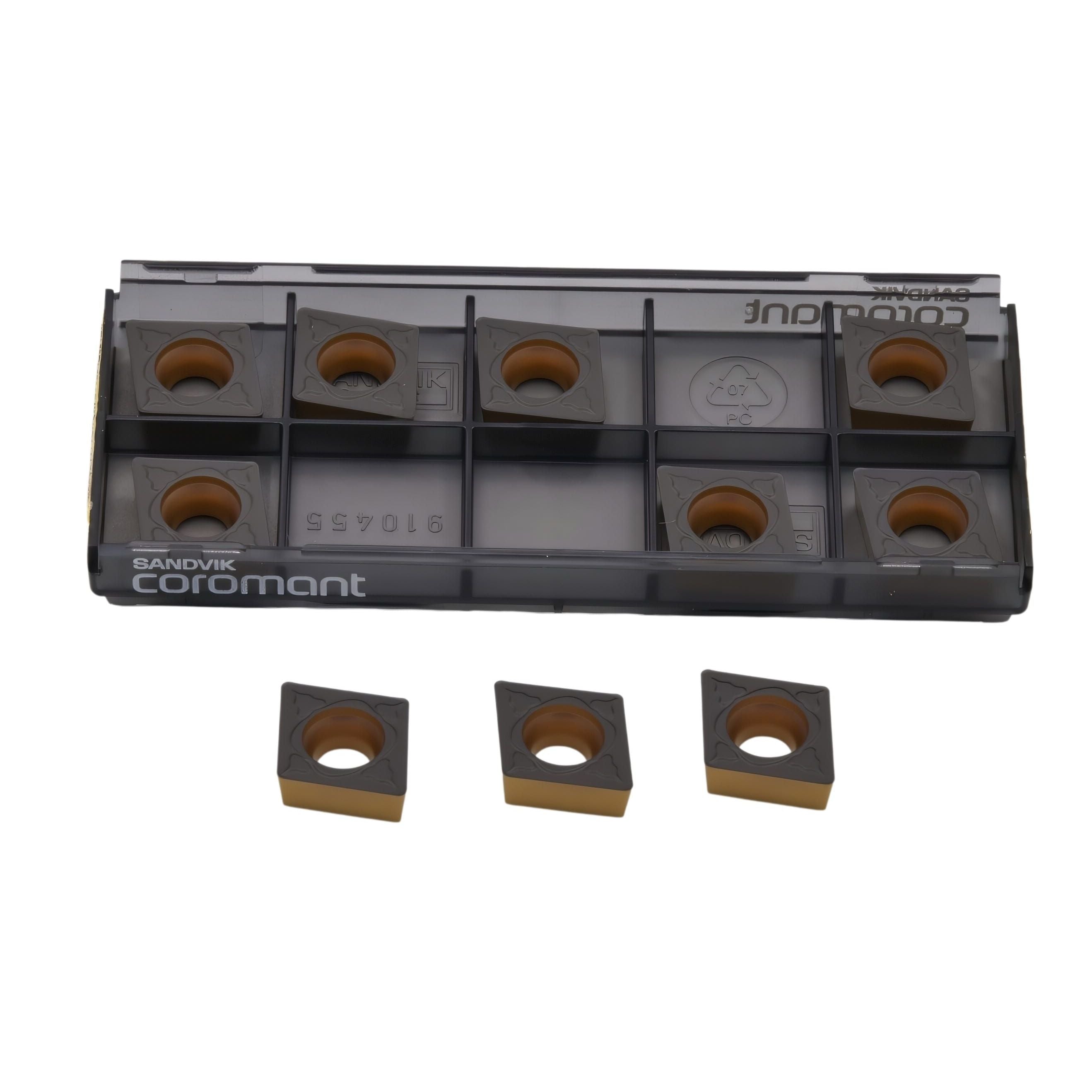 SANDVIK INSERT 10pc Sandvik Medium Chipbreaker - Steel / Cast Iron Grade Insert - CCMT 12 04 08-PM 4425
