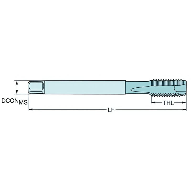 SANDVIK Taps & Dies Sandvik HSS-E Blue Gun Nose PVD FeN coated Tap M24 X 3.0, DIN 376 Standard Shank