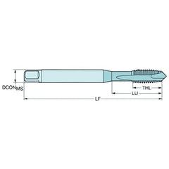 SANDVIK Taps & Dies Sandvik HSS-E Blue Gun Nose PVD FeN coated Tap M6 X 1.0, DIN 371 Reinforced Shank