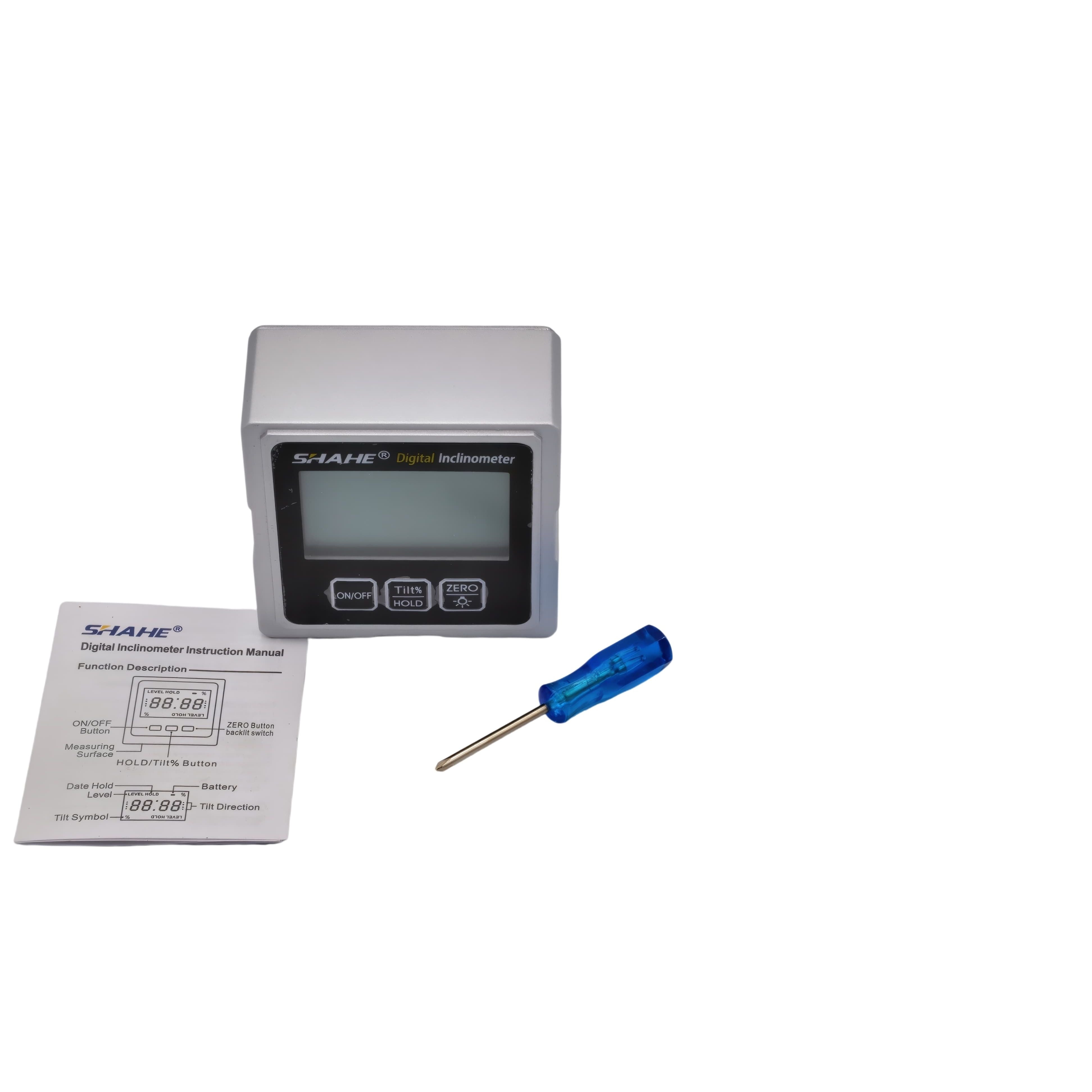 SHAHE MEASURING EQUIPMENT Digital Spirit Level 3-Sided Magnetic Measuring Surface Angle Gauge