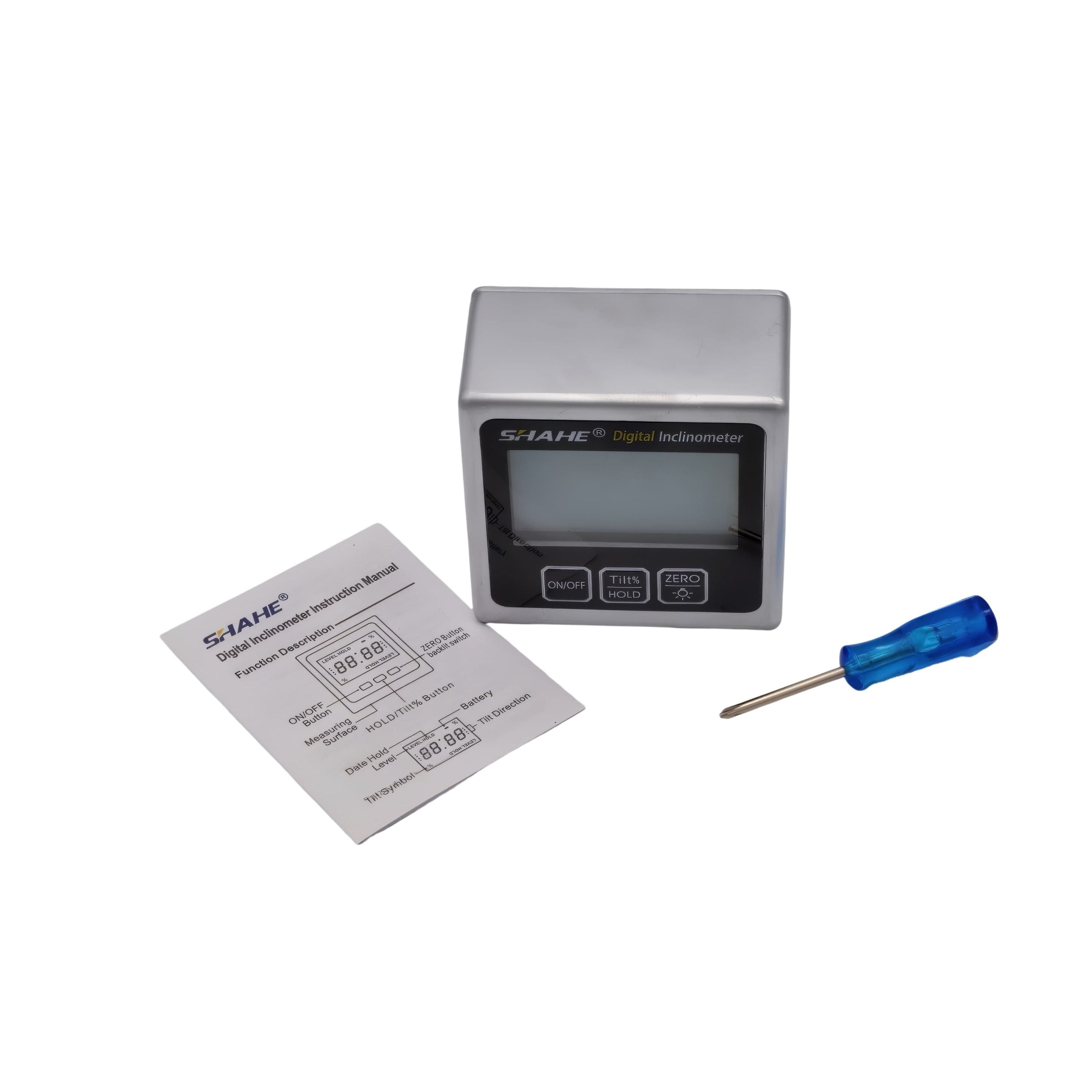 SHAHE MEASURING EQUIPMENT Metal Digital Spirit Level Angle Gauge with Magnetic Base LCD Display