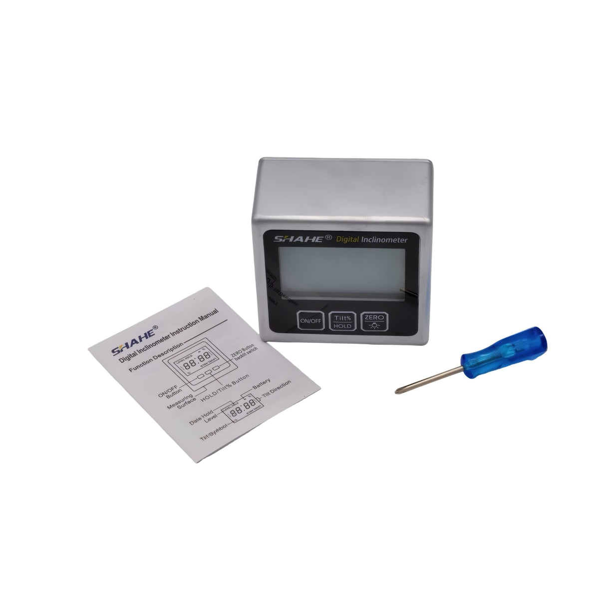 SHAHE MEASURING EQUIPMENT Metal Digital Spirit Level Angle Gauge with Magnetic Base LCD Display