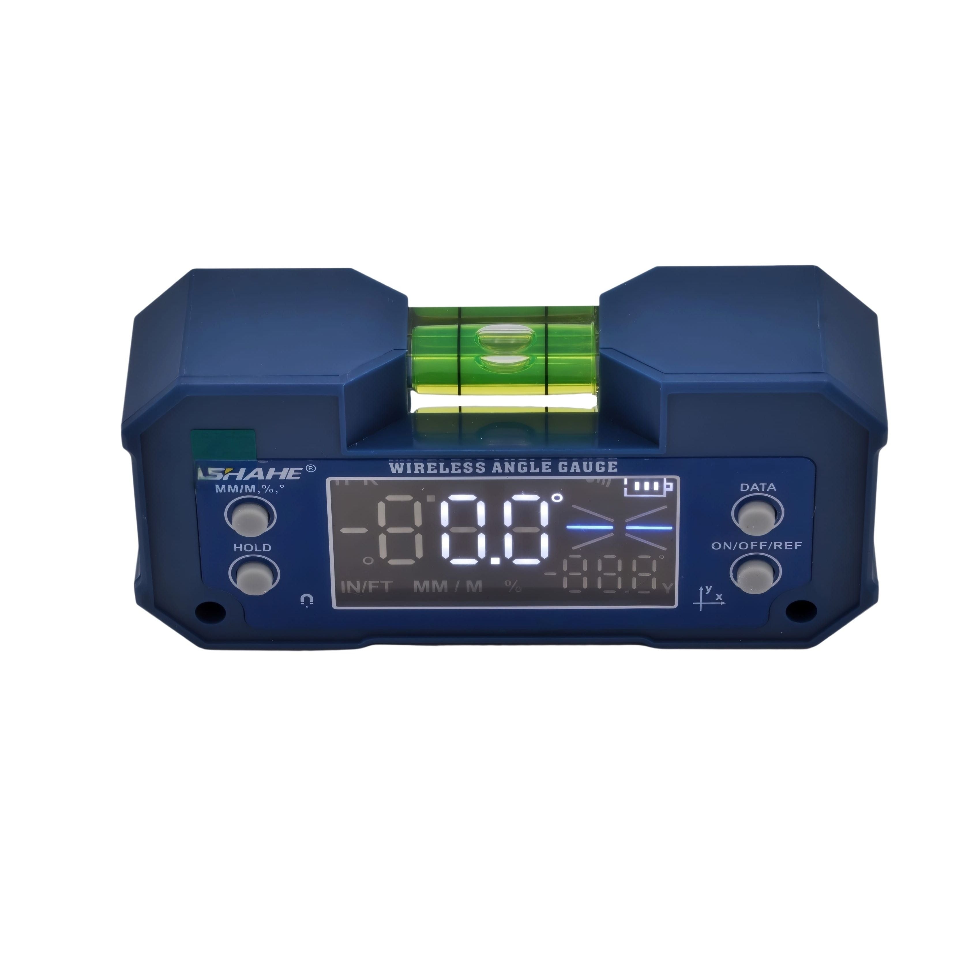 SHAHE MEASURING EQUIPMENT Wireless Digital Angle Gauge Electronic Level with LCD Display & Rechargeable Battery