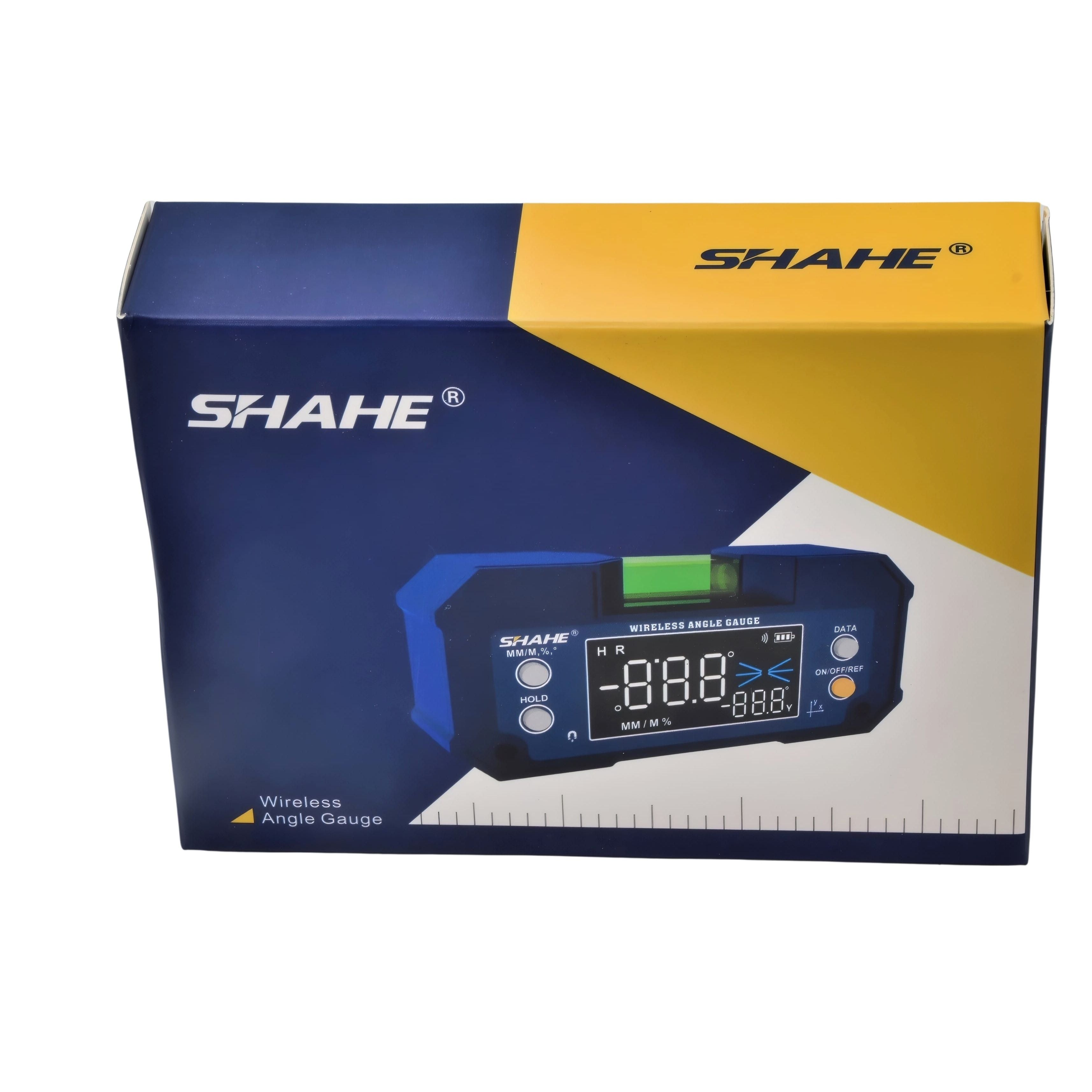 SHAHE MEASURING EQUIPMENT Wireless Digital Angle Gauge Electronic Level with LCD Display & Rechargeable Battery