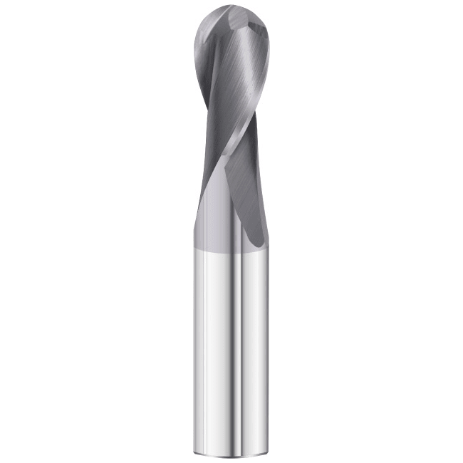 SHORT SERIES BALL NOSE SLOT DRILL - Best Carbide 3/8" (2 Flute, TiAIN Coated) - Twin Eagle Imports