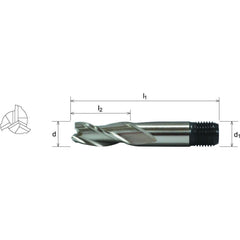 SOMTA Manufacturing Somta 3 Flute 12mm HSS-Co8 Multi-Purpose End Mill