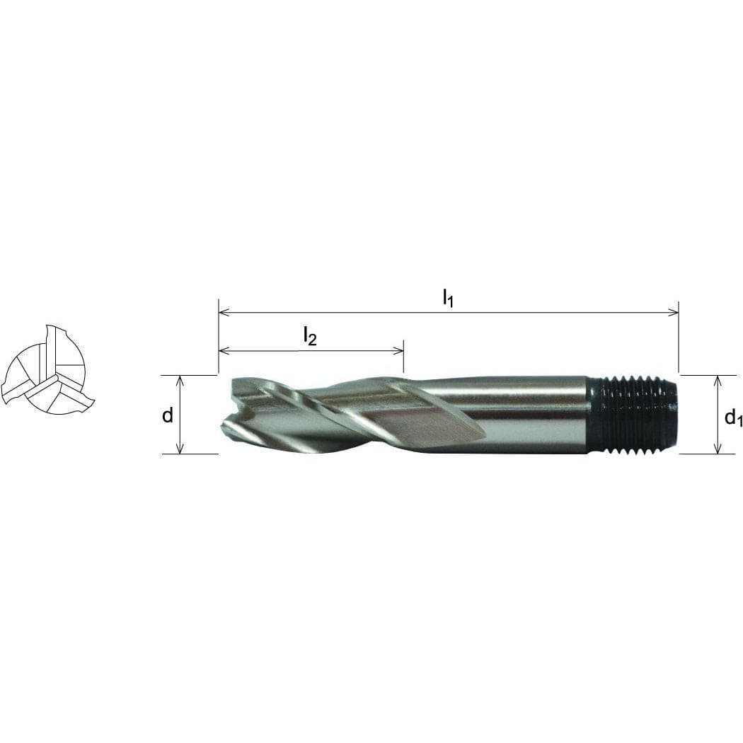 SOMTA Manufacturing Somta 3 Flute 6mm HSS-Co8 Multi-Purpose End Mill