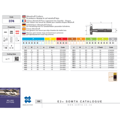 SOMTA MILLING CUTTERS Somta Series 374 – Woodruff Cutter 28.5x6.0mm