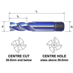 Somta Multi Flute 10mm HSS-Co8e Multi-Purpose End Mill - Twin Eagle Imports
