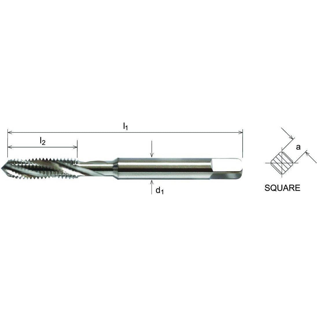 Somta Series 509 - HSSE-V Spiral Flute Metric Tap M5 X 1 (Standard) - Twin Eagle Imports