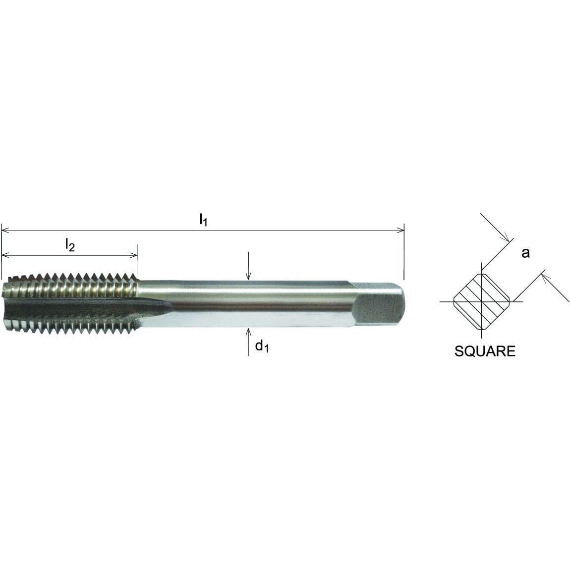 Somta Series 519 - HSS Straight Flute Short Left Hand Taper (First Tap) M18 x 2.5mm - Twin Eagle Imports