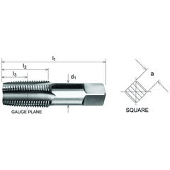 SOMTA - Series 585 HSS NPT Tap 1/8" (Straight Flute Taper Pipe Bottom Finishing) - Twin Eagle Imports