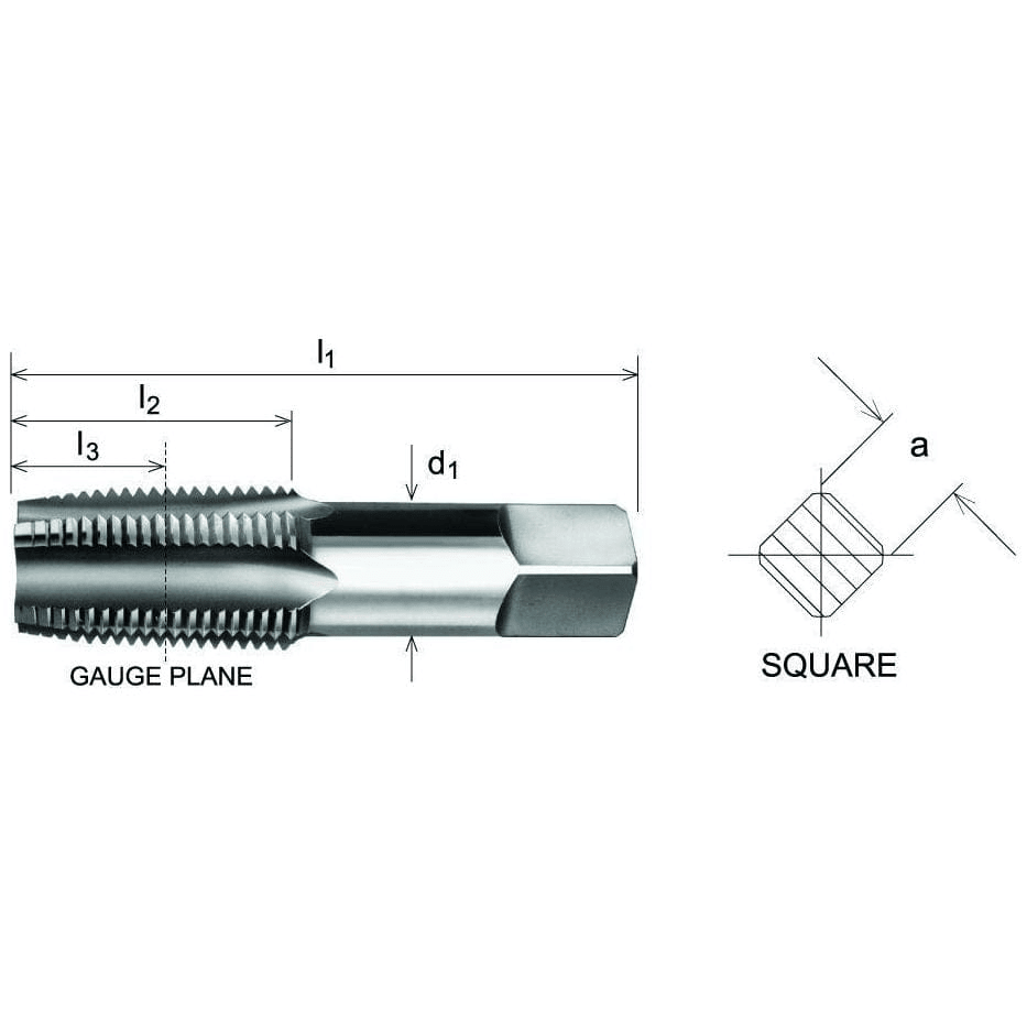 SOMTA - Series 585 HSS NPT Tap 2" (Straight Flute Taper Pipe Bottom Finishing) - Twin Eagle Imports