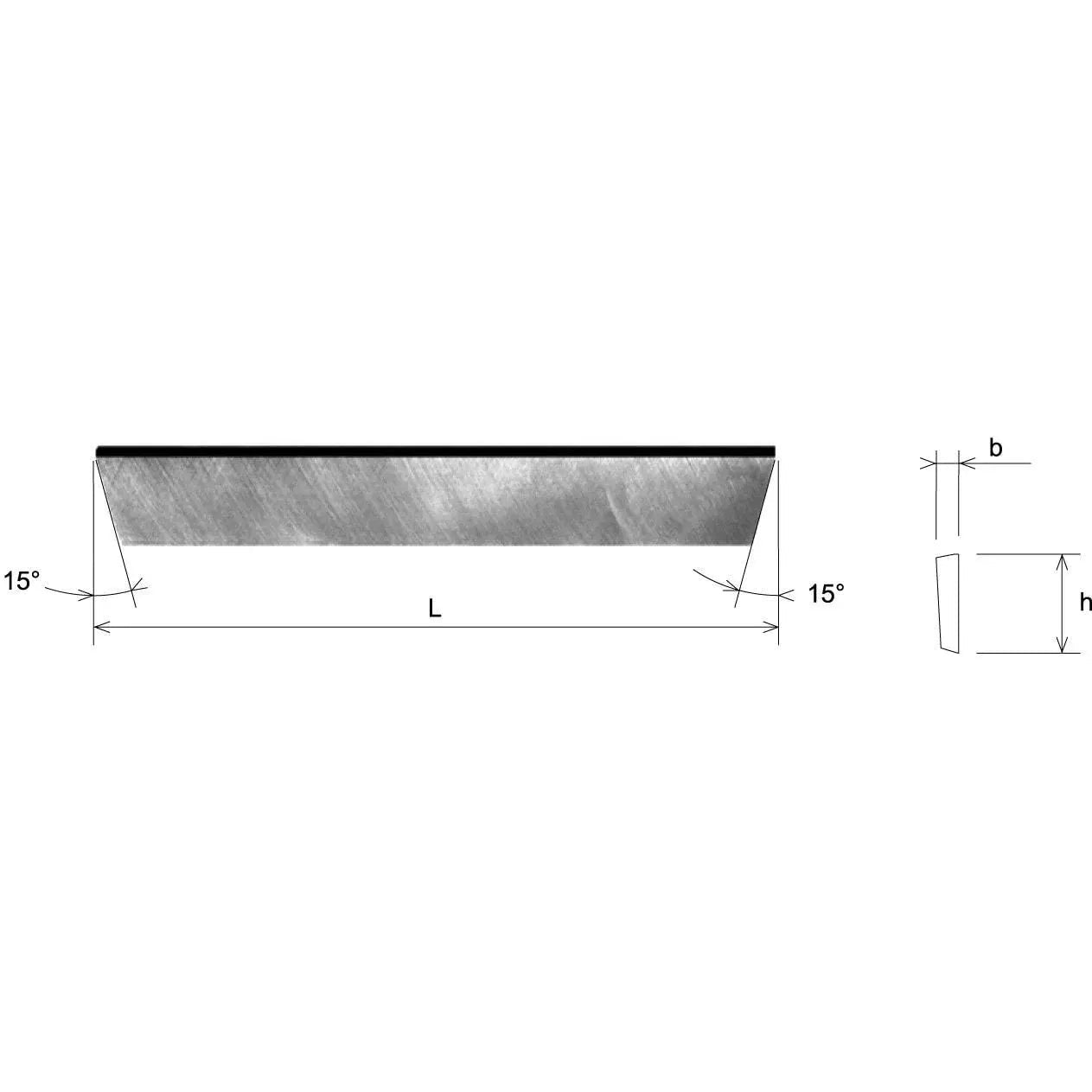 Somta Series 647 – 1" x 3/16" x 8" Double Bevel Parting Blade - Twin Eagle Imports